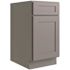 CNC CABINETRY Luxor 18" Base Cabinet, Ada, 5-Pc, Right, Shaker Misty Grey