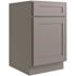 CNC CABINETRY Luxor 21" Base Cabinet, 2 Pull Out, 5-Pc, Right, Shaker Misty Grey