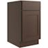 CNC CABINETRY Luxor Waste Basket Cabinet, 18"w X 24"d, Shaker Espresso
