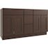 CNC CABINETRY Luxor 3-Drawer Vanity Base Cabinet, 60"w X 34.5"h, Shaker Espresso
