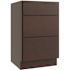 CNC CABINETRY Luxor 3-Drawer Vanity Base Cabinet, 12"w, Shaker Espresso