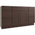 CNC CABINETRY Luxor Vanity Base Cabinet, 60"w X 34.5"h X 21"d, Shaker Espresso