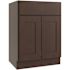 CNC CABINETRY Luxor Vanity Base Cabinet, 42"w X 34.5"h X 21"d, Shaker Espresso
