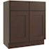 CNC CABINETRY Luxor Vanity Base Cabinet, 30"w X 34.5"h X 18"d, Shaker Espresso