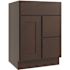 CNC CABINETRY Luxor 2-Door Vanity Cabinet, 24"w X 34.5"h X 21"d, Shaker Espresso