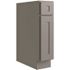CNC CABINETRY Luxor 1-Door Base Cabinet, Ada, 5-Pc, Right, 9", Shaker Misty Grey