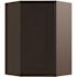 CNC CABINETRY Luxor Diagonal Corner Wall Cabinet, 24"w X 36"h, Shaker Espresso