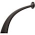 SEASONS 60" Matte Black Aluminum Curved Shower Rod