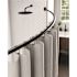 SEASONS 60" Matte Black Aluminum Curved Shower Rod