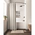 SEASONS 60" Matte Black Aluminum Curved Shower Rod