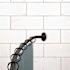 SEASONS 44-72" Adjustable Aluminum Curved Shower Rod - Matte Black