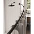 SEASONS 44-72" Adjustable Aluminum Curved Shower Rod - Matte Black