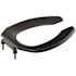 MAINTENANCE WAREHOUSE Plastic Elongated Toilet Seat Black Open Front -No Lid