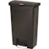 RUBBERMAID Slim Jim 13 Gal Black Front Step-On Trash Can