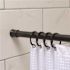 ZENNA HOME 44-72" Adjustable Matte Black Tension Shower And Utility Rod