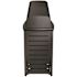 SUNCAST COMMERCIAL 30 Gallon Metal Square Trash Can, Chute Lid, Black