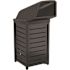 SUNCAST COMMERCIAL 30 Gallon Metal Square Trash Can, Chute Lid, Black