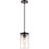 KICHLER Crosby Black 1 Light Mini Pendant