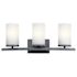 KICHLER Kichler Crosby 3-Light Vanity, Damp Rated, Dimmable, 23"w X 8.75"h, Matte Black