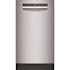 BOSCH 300 Series 18 Inch Front Control Smart Built-In Dishwasher, Stainless Steel