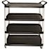 RUBBERMAID Open Sided 4 Shelf Cart - Black