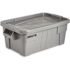 RUBBERMAID 14 Gal Gray Plastic Brute Storage Tote With Lid 6-Pack