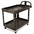 RUBBERMAID Black Large Two Lipped Shelf Utility Cart