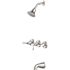 SEASONS Anchor Point 3 Handle Tub and 1.8 GPM Showerhead Kit with Valve in Brushed Nickel