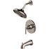 SEASONS Westwind Single Handle Tub and Rainshower 1.8 GPM Showerhead with Valve in Brushed Nickel