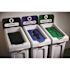 RUBBERMAID COMMERCIAL Slim Jim Recycling Station 3-Stream Landfill 23 Gal