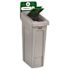 RUBBERMAID COMMERCIAL Slim Jim Recycling Station 1-Stream Compost 23 Gal