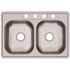 Elkay Dayton Stainless Steel 33"x 22" X 6-9/16" 4-Hole Single Bowl Drop-In Sink