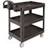 Rubbermaid Commercial Brute 3-Shelf Heavy Duty Ergo Utility Cart, Medium, Black