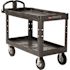 Rubbermaid Commercial Brute Heavy Duty Ergo Handle Utility Cart, Large, Black