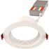 Juno Wafer 4" LED Regressed Baffle Downlight, Switchable Cct, Matte White