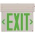 Lithonia Lighting Basics Edge-Lit Exit Sign, Surface Mount, Green Letter, White