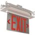 Lithonia Lighting Basics Edge-Lit Exit Sign, Universal Mount, Red Letter, White