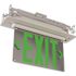 Lithonia Lighting Basics Edge-Lit Exit Sign, Universal Mount Green Letter White