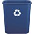 Suncast Commercial 7 Gallon Desk-Side Resin Trash Can - Blue Recycle