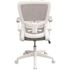 Boss Office Products Deluxe White Frame Gray Mesh Ergonomic Chair Flip-Up Arms