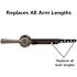 Korky Strongarm Toilet Flush Handle/lever Simple Brushed NICKEL