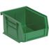 Quantum Storage Systems Green 5-3/8 X 4-1/8 X 3 In Stack Bin Package Of 24