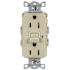 Hubbell Wiring Commercial Self-Test Gfci Receptacle, 15a, Ivory