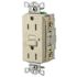 Hubbell Wiring Commercial Self-Test Gfci Receptacle, 15a, Ivory