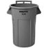 Rubbermaid Commercial Vented Wheeled Brute Container 44 Gal Gray