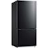 Seasons 18.7 Cu.ft. Bottom Freezer Top Refrigerator Black With Ice Maker