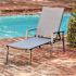 Cape Soleil Santorini Aluminum Sling Chaise Lounge Chair Gray Sling, Gray Frame