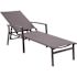 Cape Soleil Santorini Aluminum Sling Chaise Lounge Chair Gray Sling, Gray Frame