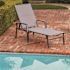 Cape Soleil Santorini Aluminum Padded Sling Chaise Lounge Chair
