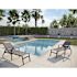 Cape Soleil Santorini Aluminum Sling Chaise Lounge With Polywood Accent Arms